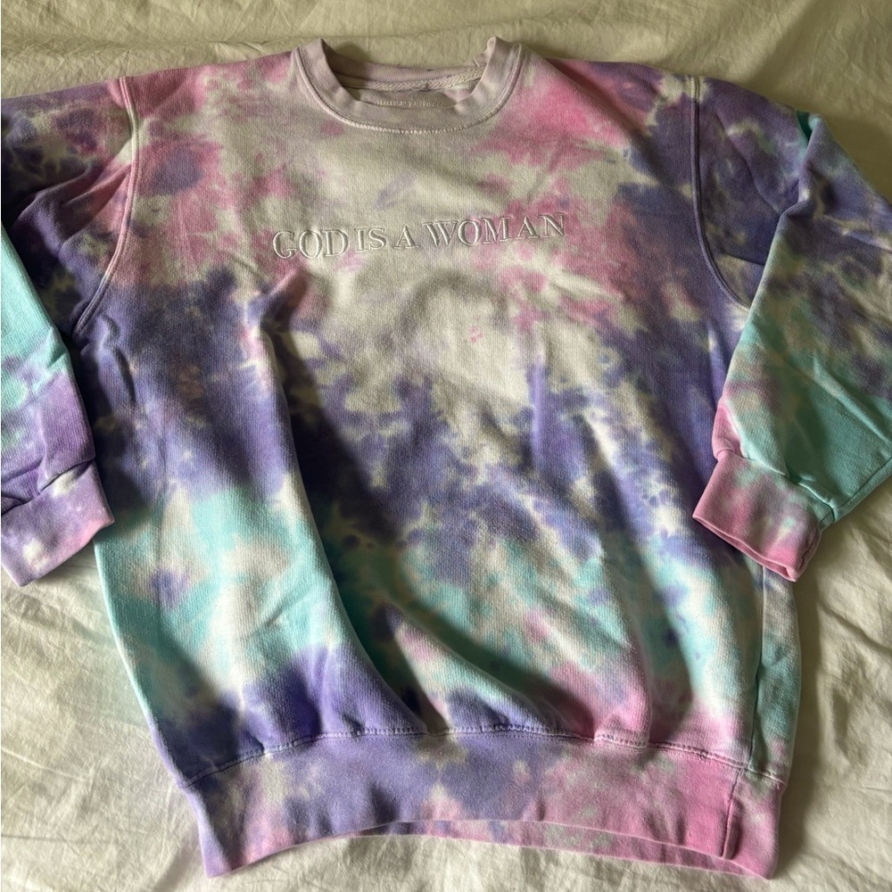 Ariana Grande God is a Woman Tie Dye Crewneck
